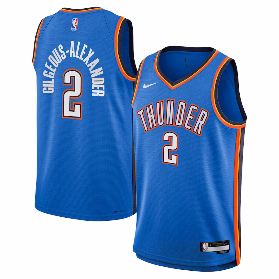 Youth Oklahoma City Thunder Shai Gilgeous-Alexander Nike Blue Swingman Jersey - Icon Edition