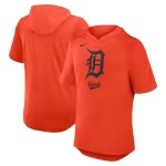 Men's Detroit Tigers Nike Orange Tri-Blend Hoodie T-Shirt