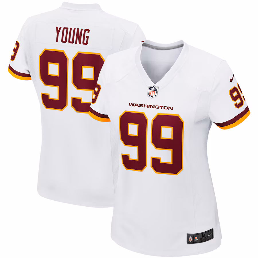 Women's Washington Football Team Chase Young Nike White Game Player Jersey