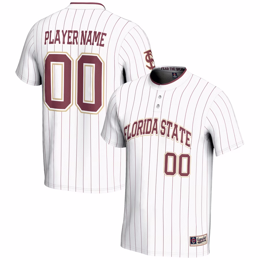 Florida State Seminoles GameDay Greats Unisex NIL Pick-A-Player Lightweight Softball Jersey - White
