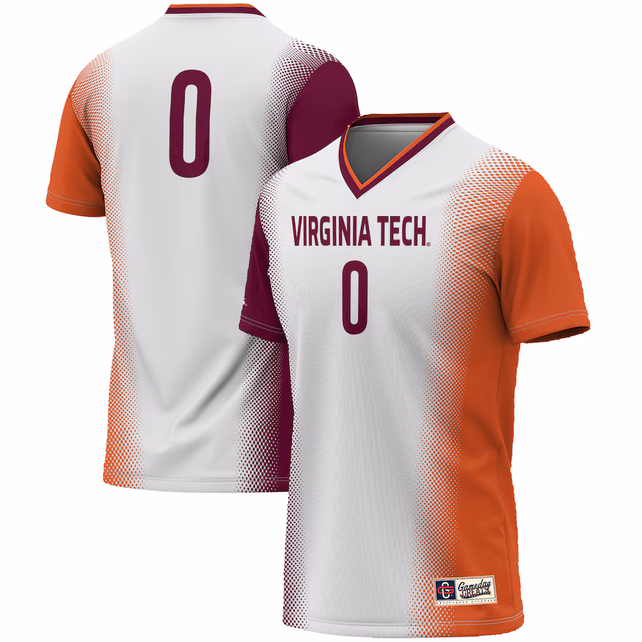 #0 Virginia Tech Hokies GameDay Greats Unisex  Lightweight Women's Soccer Jersey - White