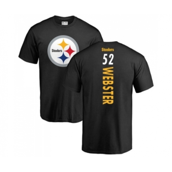ootball Pittsburgh Steelers #52 Mike Webster Black Backer T-Shirt