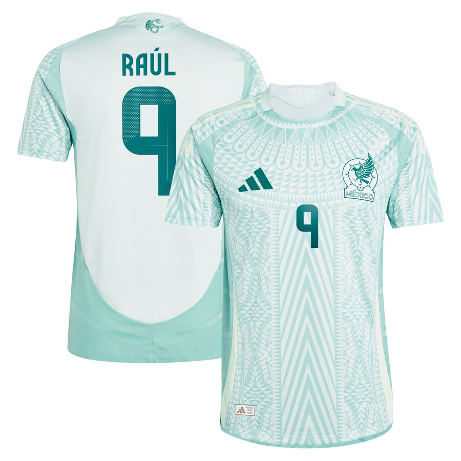 Men's Mexico National Team Raul Jimenez adidas Green 2024 Away Authentic Player Jersey