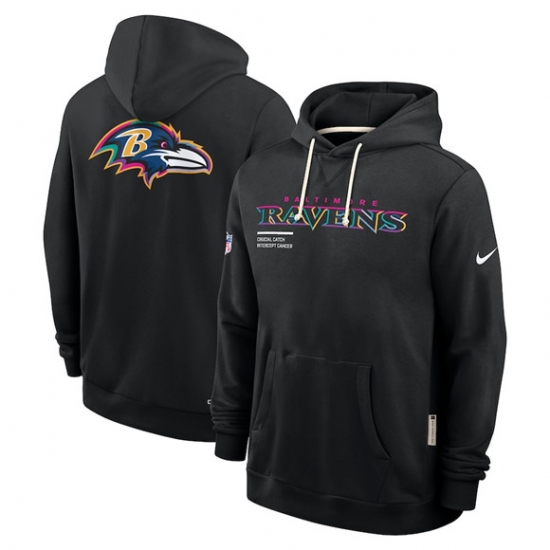 Men's Baltimore Ravens Black 2025 Crucial Catch Dri-FIT Hoodie