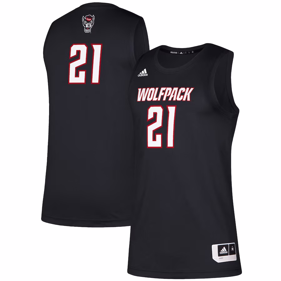 #21 NC State Wolfpack adidas Swingman Jersey - Black