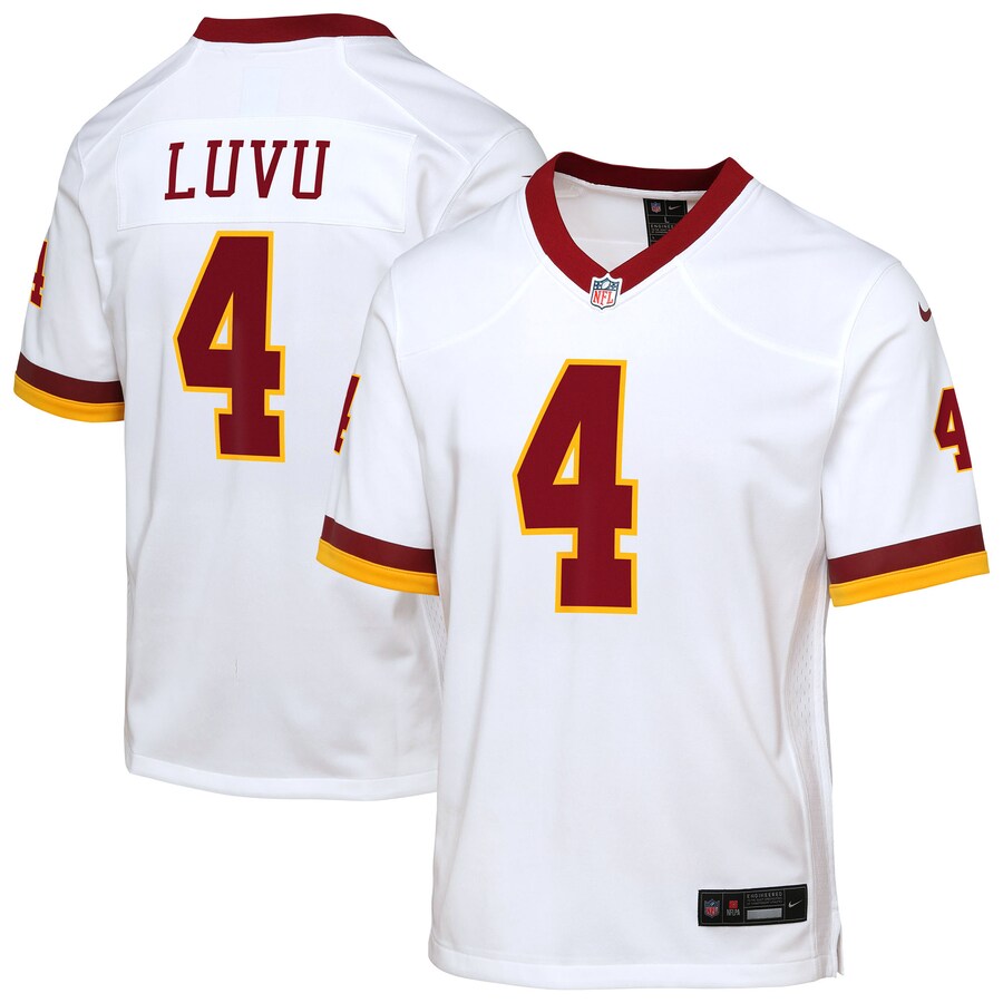 Youth Washington Commanders Frankie Luvu Nike White Game Super Bowl Era Jersey
