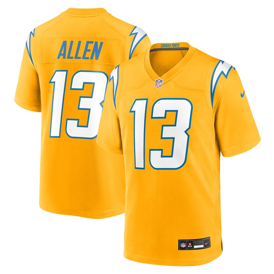 Men's Los Angeles Chargers Keenan Allen Nike Gold Alternate Charger Power Game Jersey