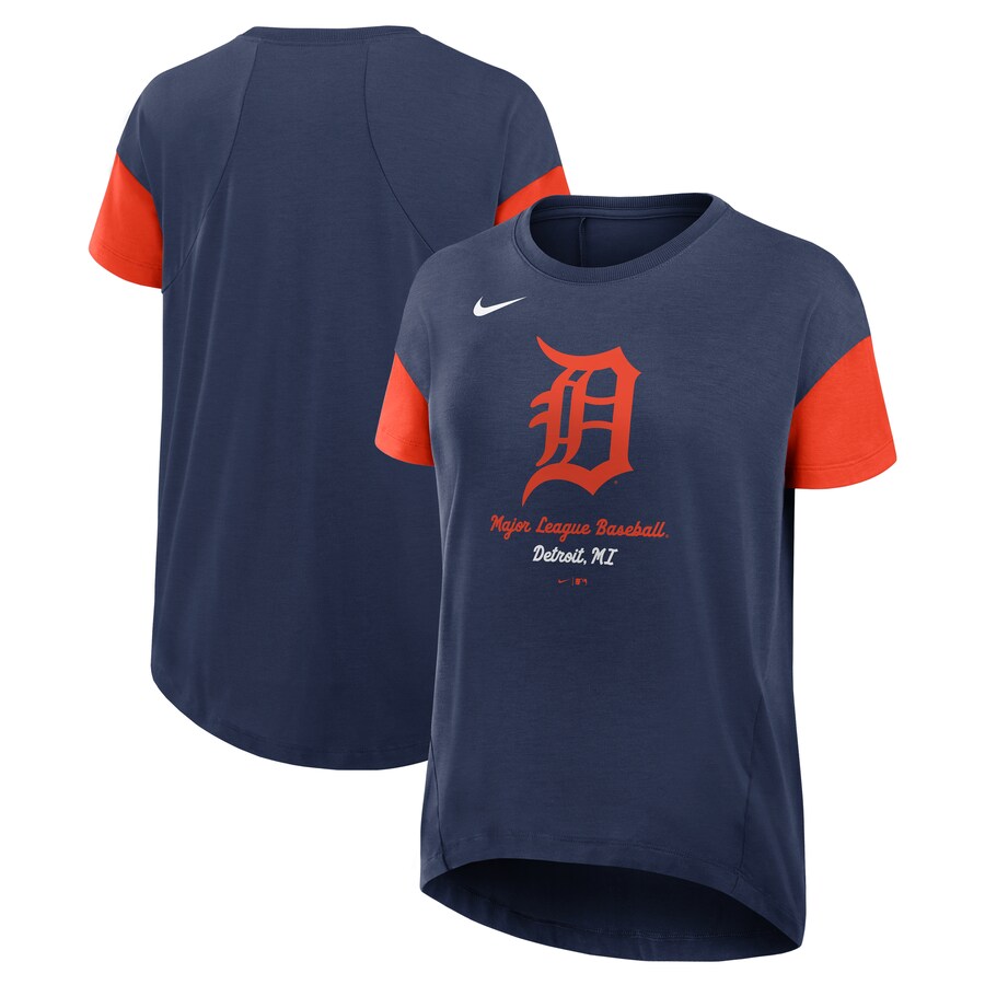 Women's Detroit Tigers Nike Navy Flowy T-Shirt
