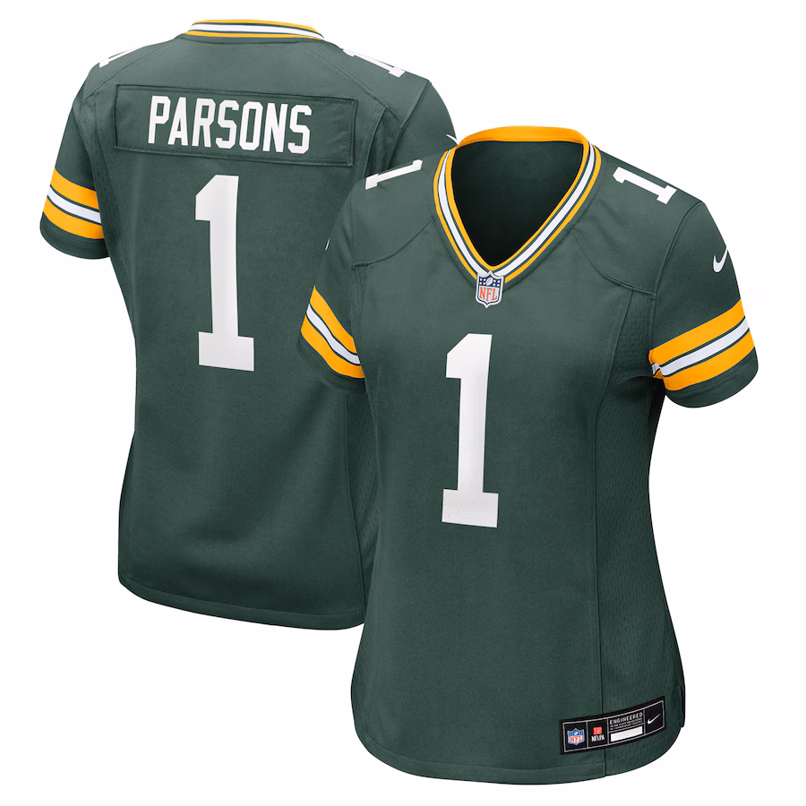 Women's Green Bay Packers Micah Parsons Nike Green Game Player Jersey