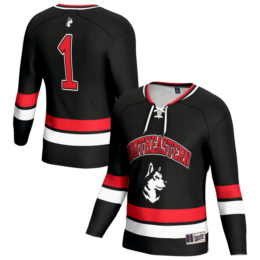 Youth  Black Northeastern Huskies Lightweight Women's Hockey Team Fashion Jersey