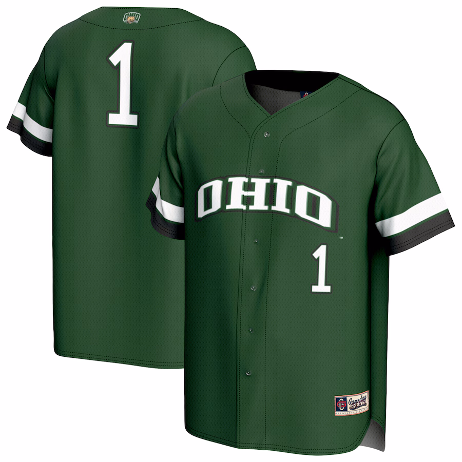 Youth GameDay Greats #1 Green Ohio Bobcats Lightweight Collegiate Baseball Fashion Jersey