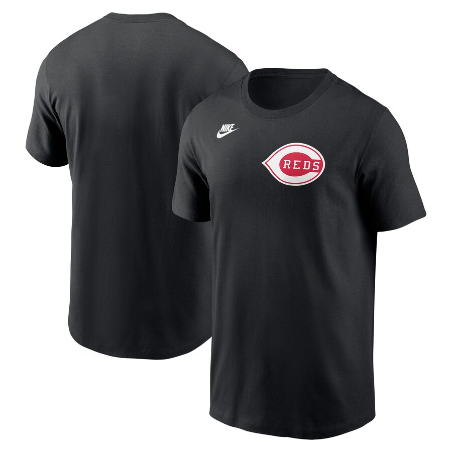 Men's Cincinnati Reds Nike Black Cooperstown Wordmark T-Shirt