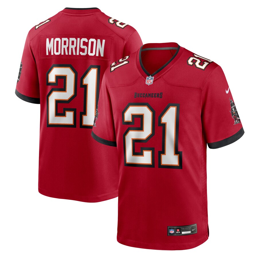 Men's Tampa Bay Buccaneers Benjamin Morrison Nike Red Team Game Jersey