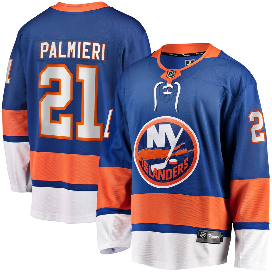 Men's New York Islanders Kyle Palmieri Fanatics Branded Royal 2017/18 Home Breakaway Replica Jersey