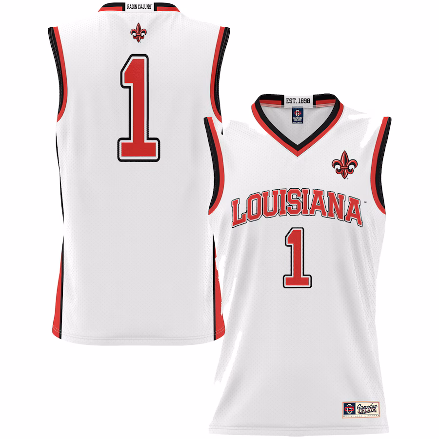 Youth GameDay Greats #1 White Louisiana Ragin' Cajuns Lightweight Basketball Jersey