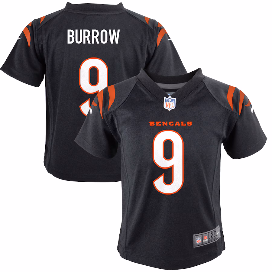 Toddler Cincinnati Bengals Joe Burrow Nike Black Game Jersey