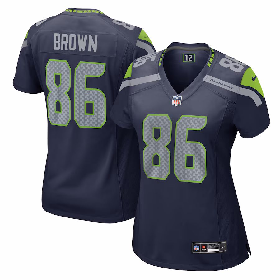 Women's Seattle Seahawks Pharaoh Brown Nike College Navy Game Jersey