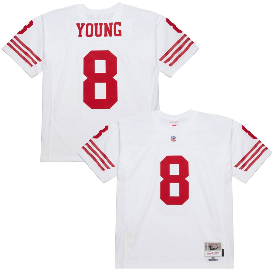 Men's San Francisco 49ers Steve Young Mitchell & Ness White 1994 Legacy Replica Jersey