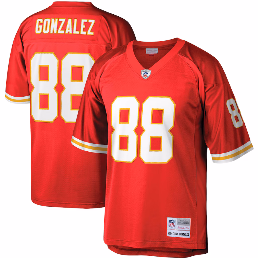 Men's Kansas City Chiefs Tony Gonzalez Mitchell & Ness Red Legacy Replica Jersey