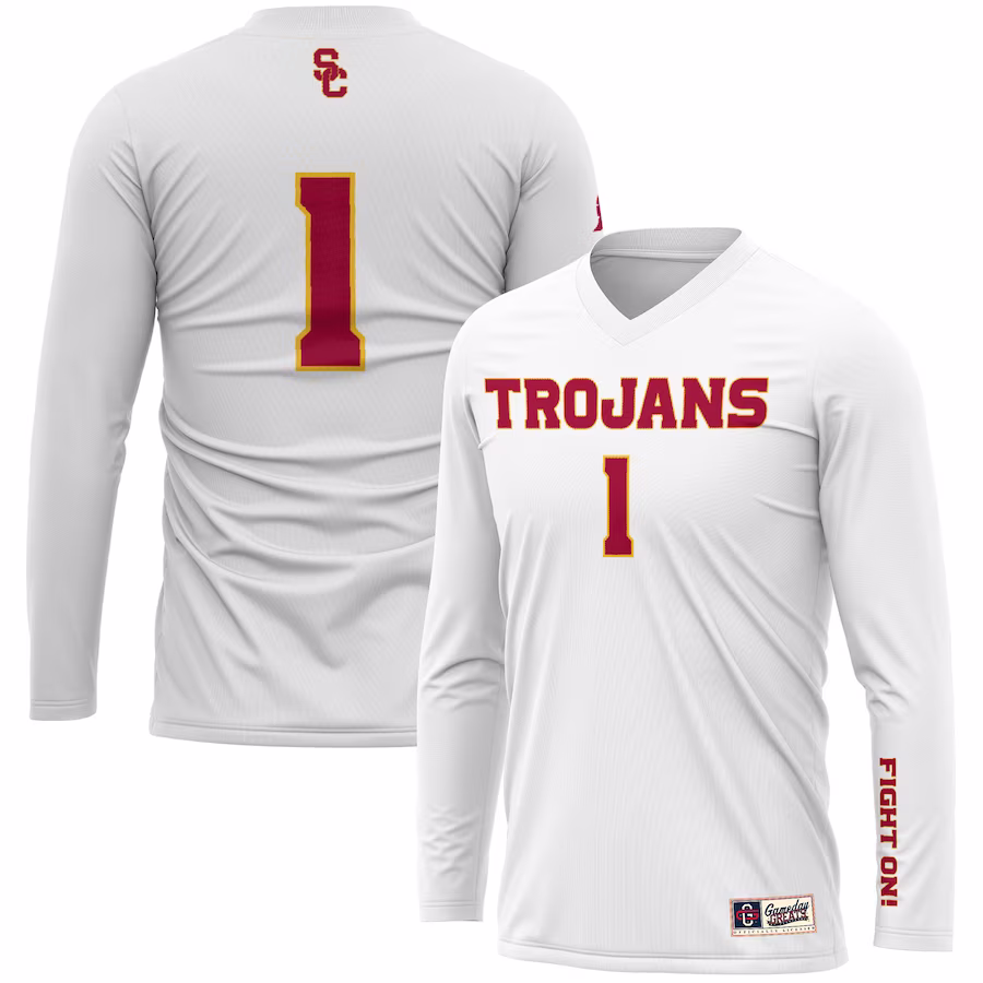 #1 USC Trojans GameDay Greats Youth  Lightweight Volleyball Jersey - White