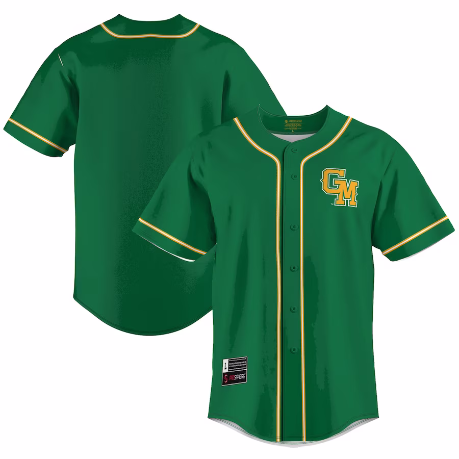George Mason Patriots GameDay Greats  Lightweight Baseball Jersey - Green
