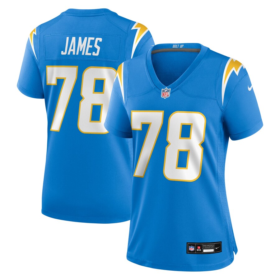Women's Los Angeles Chargers Andre James Nike Powder Blue Team Game Jersey