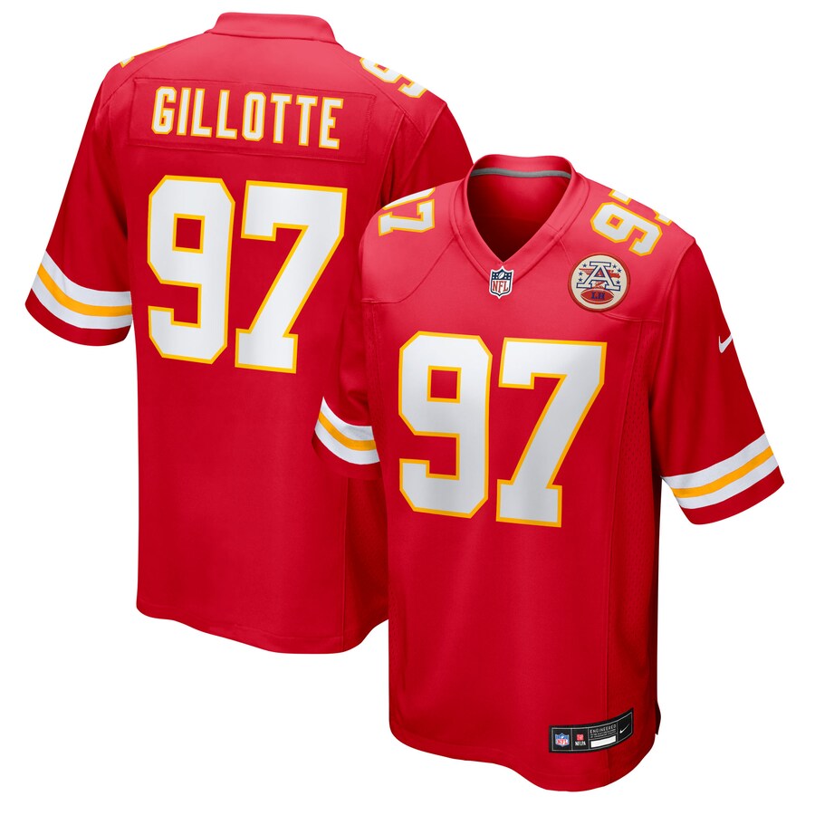 Men's Kansas City Chiefs Ashton Gillotte Nike Red Team Game Jersey