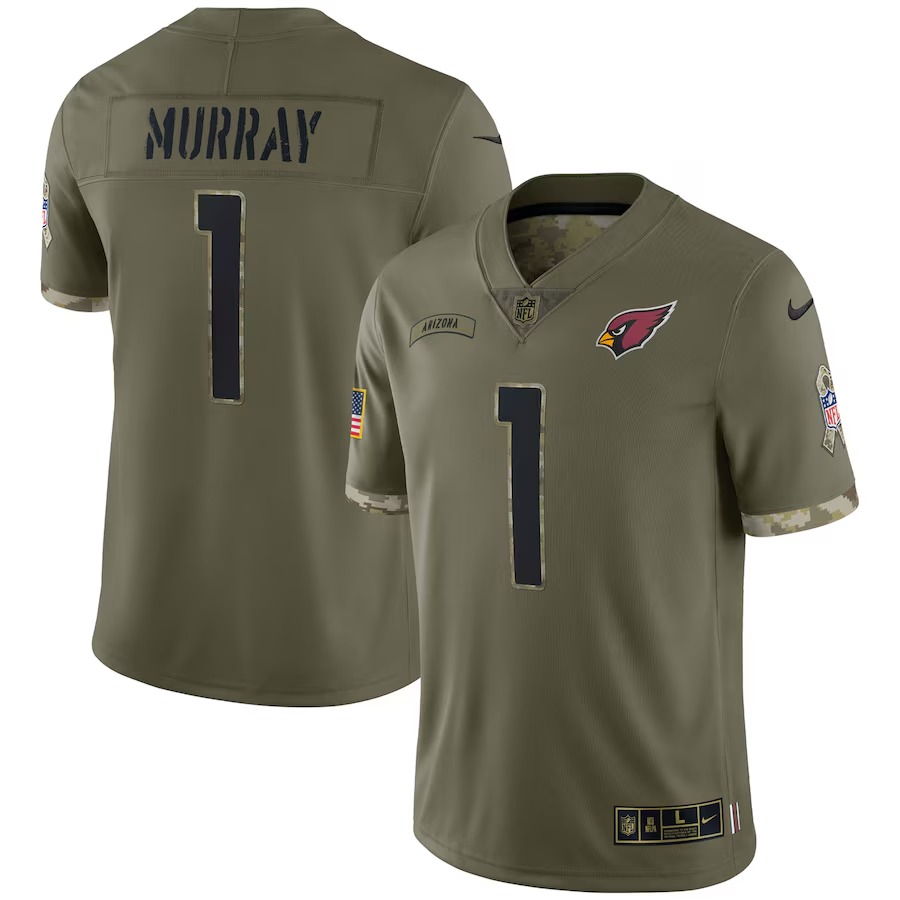 Men's Arizona Cardinals Kyler Murray Nike Olive Salute To Service Limited Jersey