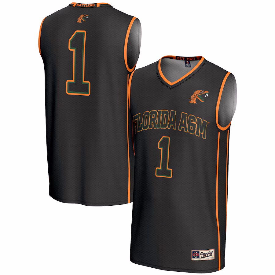 Youth GameDay Greats #1 Black Florida A&M Rattlers Lightweight Basketball Jersey