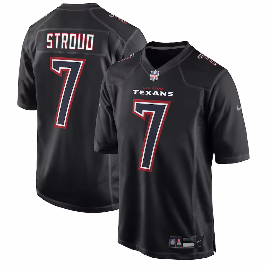 Men's Houston Texans C.J. Stroud Nike Black Fashion Game Jersey