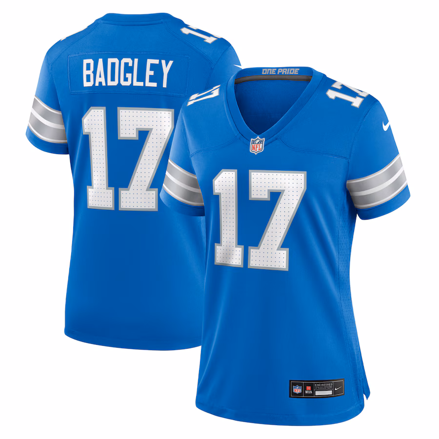 Women's Detroit Lions Michael Badgley Nike Blue Team Game Jersey