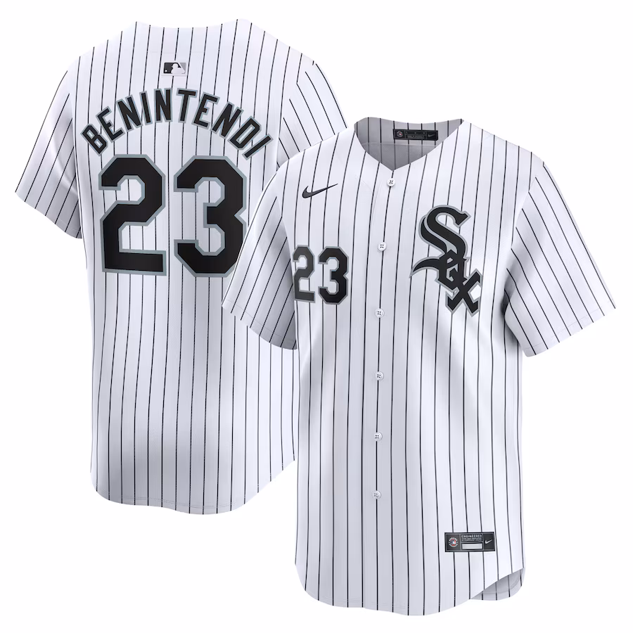 Men's Chicago White Sox Andrew Benintendi Nike White Road Limited Player Jersey