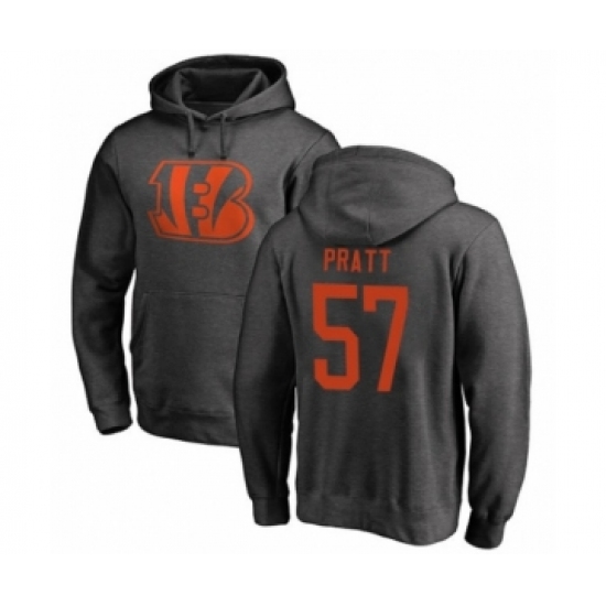 Football Cincinnati Bengals #57 Germaine Pratt Ash One Color Pullover Hoodie