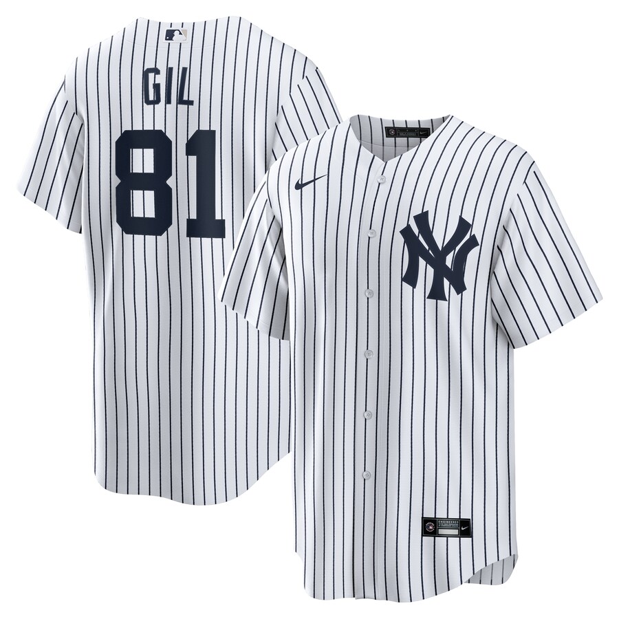 Men's New York Yankees Luis Gil Nike White Home Replica Jersey