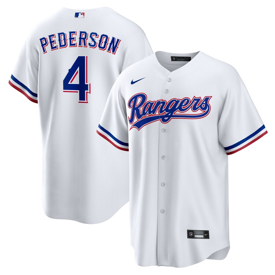 Youth Texas Rangers Joc Pederson Nike White Home Replica Jersey