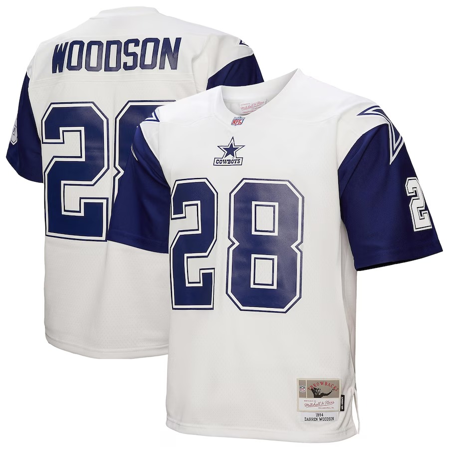 Men's Dallas Cowboys Darren Woodson Mitchell & Ness White 1994 Alternate Legacy Replica Jersey