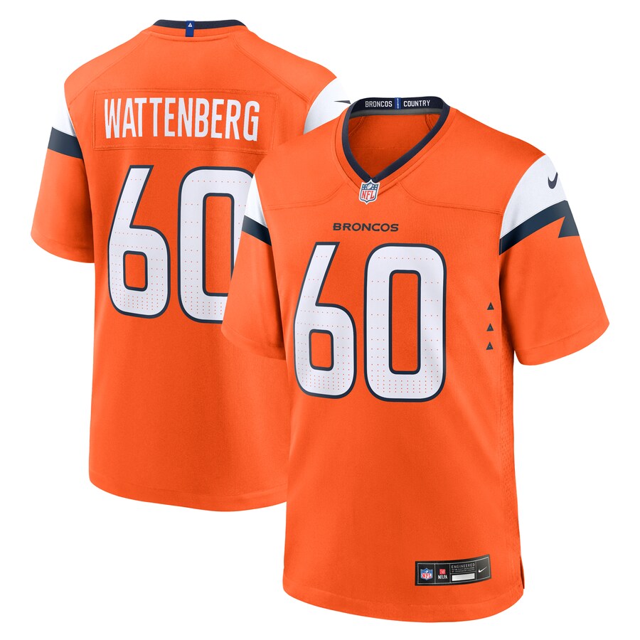Men's Denver Broncos Luke Wattenberg Nike Orange Team Game Jersey