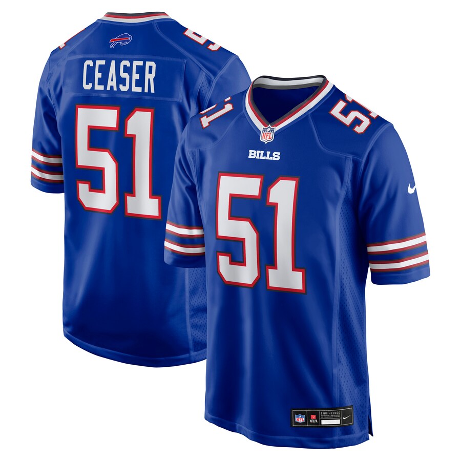 Men's Buffalo Bills Nelson Ceaser Nike Royal Team Game Jersey