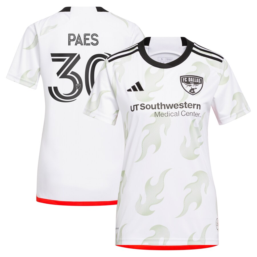 Women's FC Dallas Maarten Paes adidas White 2024 Burn Baby Burn Replica Player Jersey