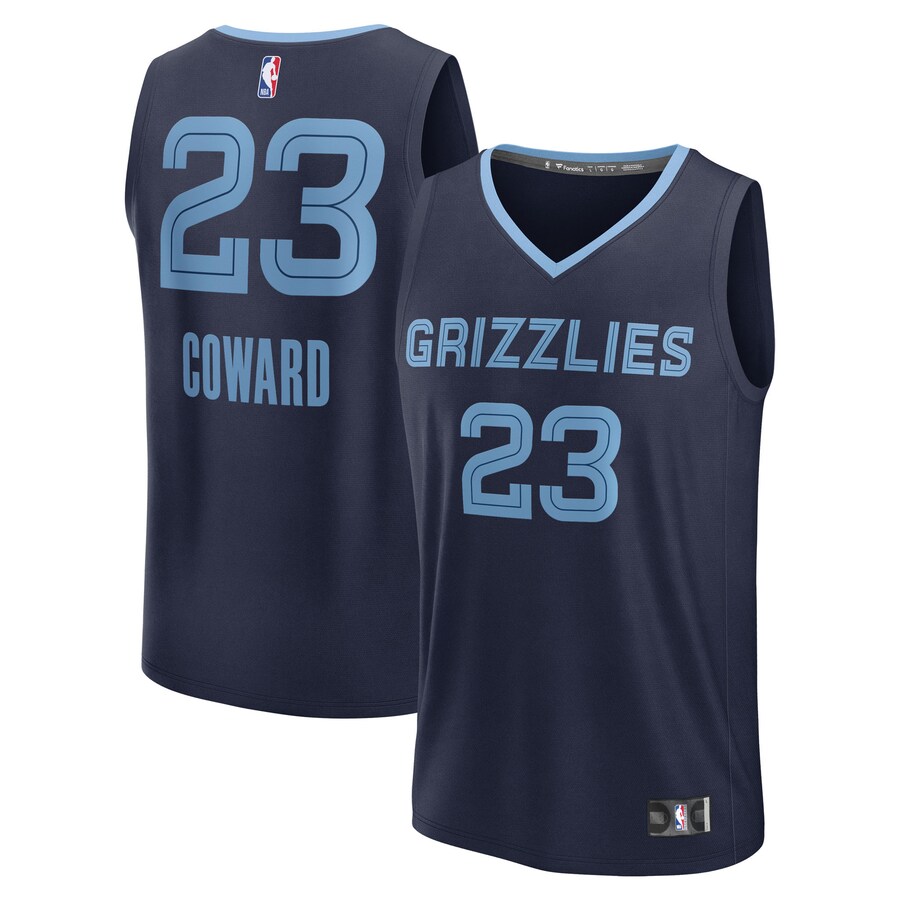 Youth Memphis Grizzlies Cedric Coward Fanatics Navy 2025 NBA Draft First Round Pick Fast Break Replica Jersey - Icon Edition