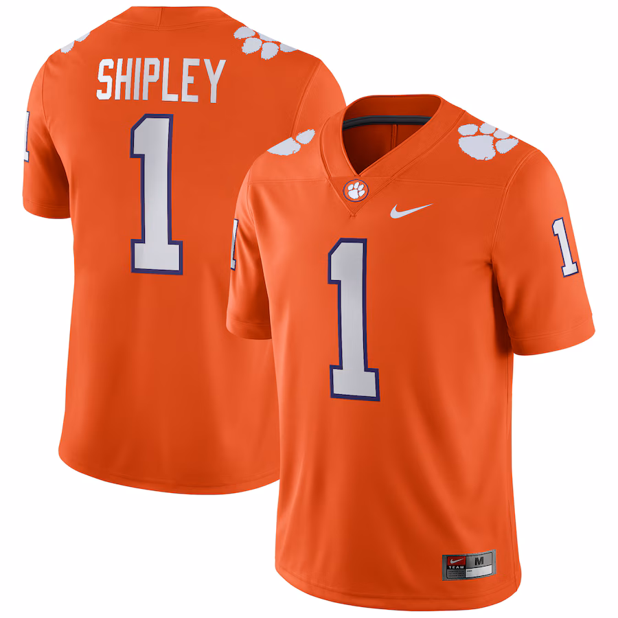 Will Shipley Clemson Tigers Nike NIL Football Game Jersey - Orange