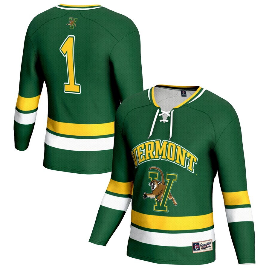 Youth  Green Vermont Catamounts Lightweight Women's Hockey Team Fashion Jersey