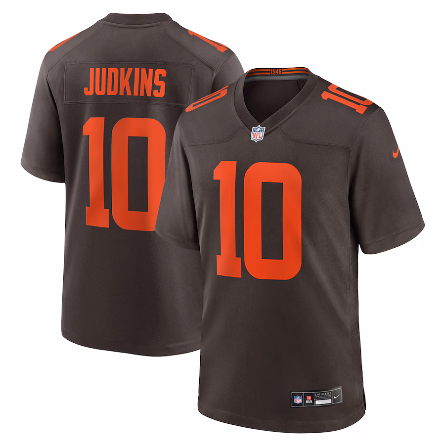Men's Cleveland Browns Quinshon Judkins Nike Brown Alpha Dawg Game Jersey