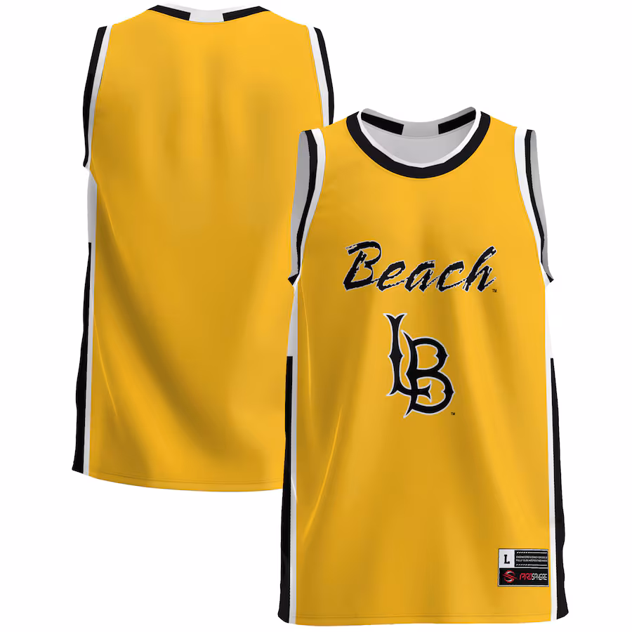 Men's GameDay Greats  Gold Cal State Long Beach The Beach  Lightweight Basketball Jersey