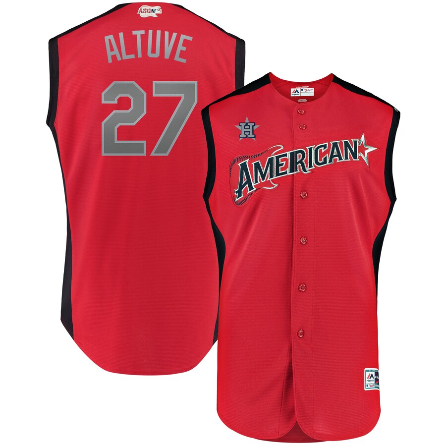 Youth American League Jose Altuve Majestic Red 2019 MLB All-Star Game Player Jersey