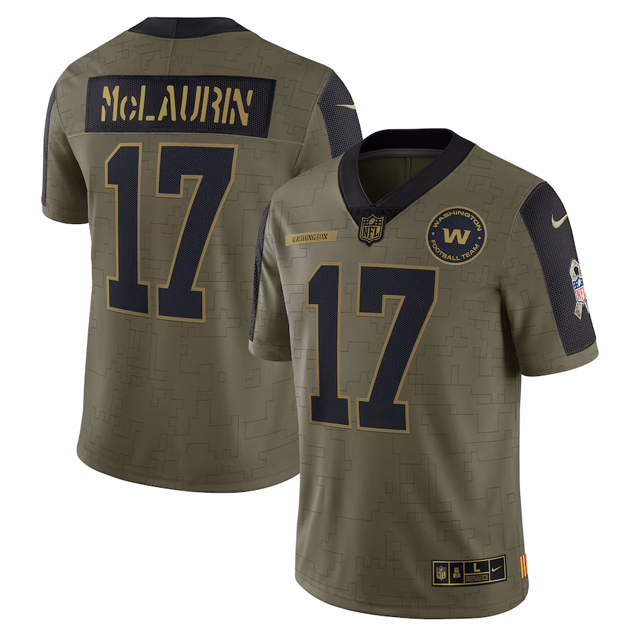 Men's Washington Football Team Terry McLaurin Nike Olive Salute To Service Limited Player Jersey