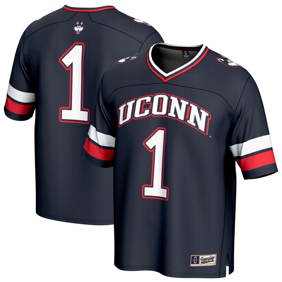 GameDay Greats #1 Navy UConn Huskies Lightweight Collegiate Football Fashion Jersey