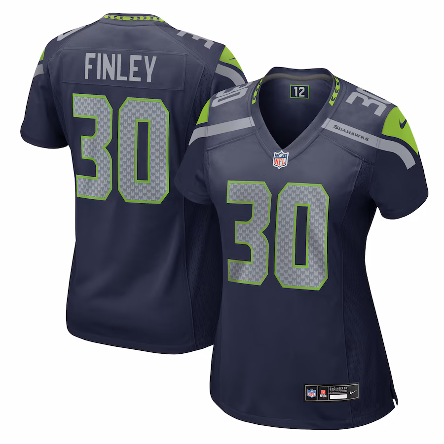 Women's Seattle Seahawks AJ Finley Nike College Navy Team Game Jersey