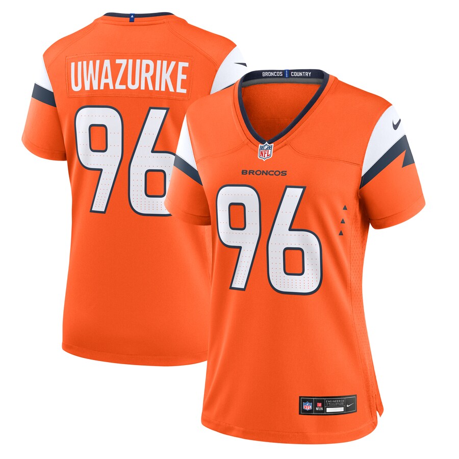 Women's Denver Broncos Eyioma Uwazurike Nike Orange Team Game Jersey