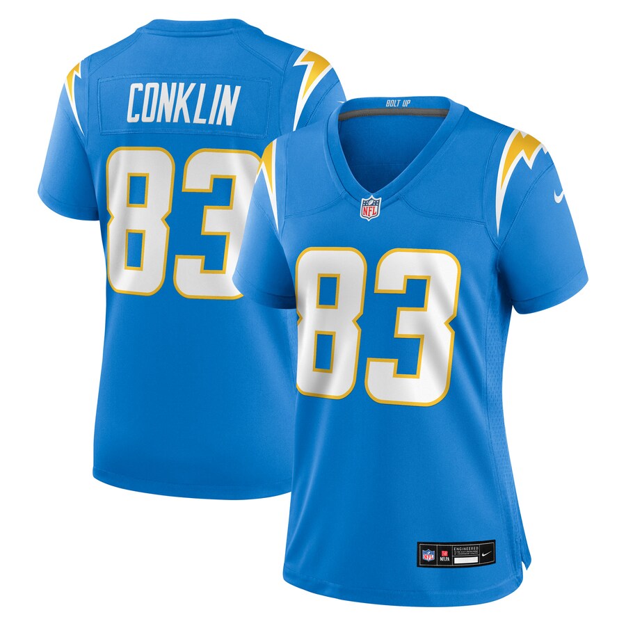 Women's Los Angeles Chargers Tyler Conklin Nike Powder Blue Team Game Jersey